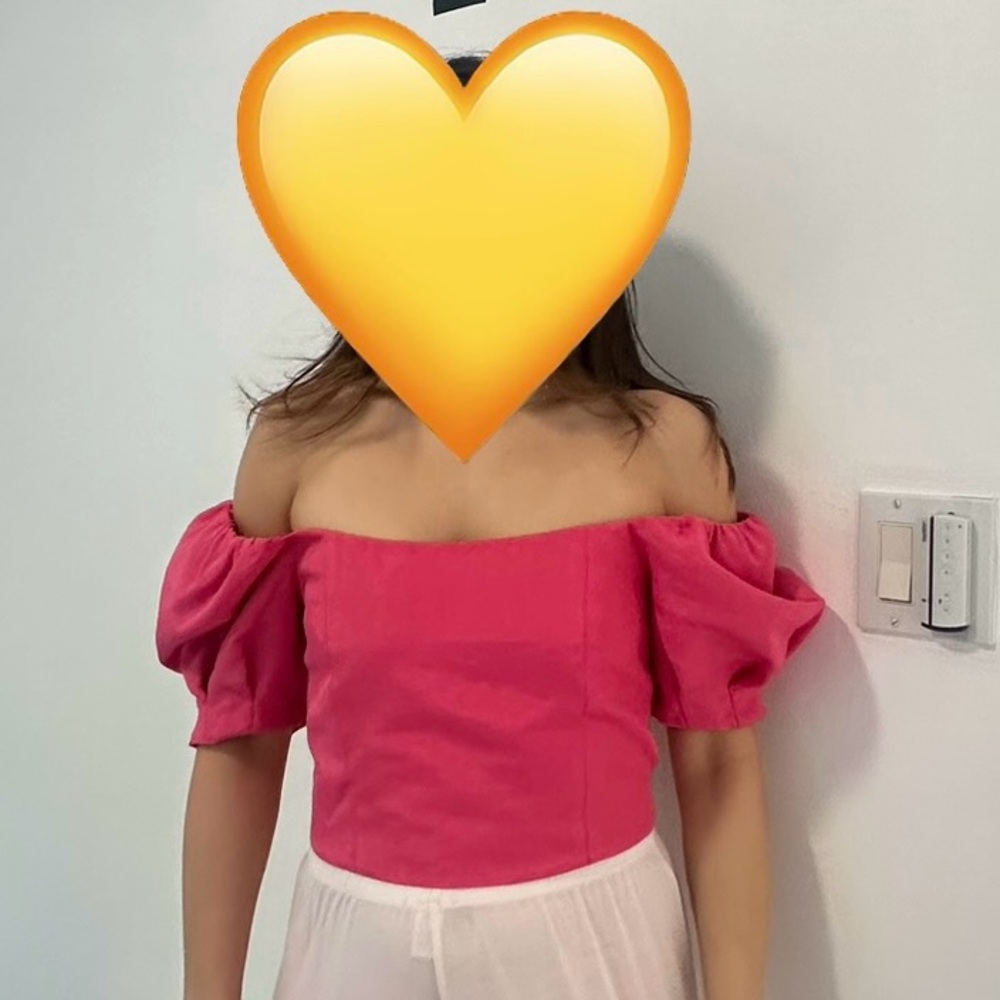 Alice + Olivia Joslyn Top Corset Puff Sleeve